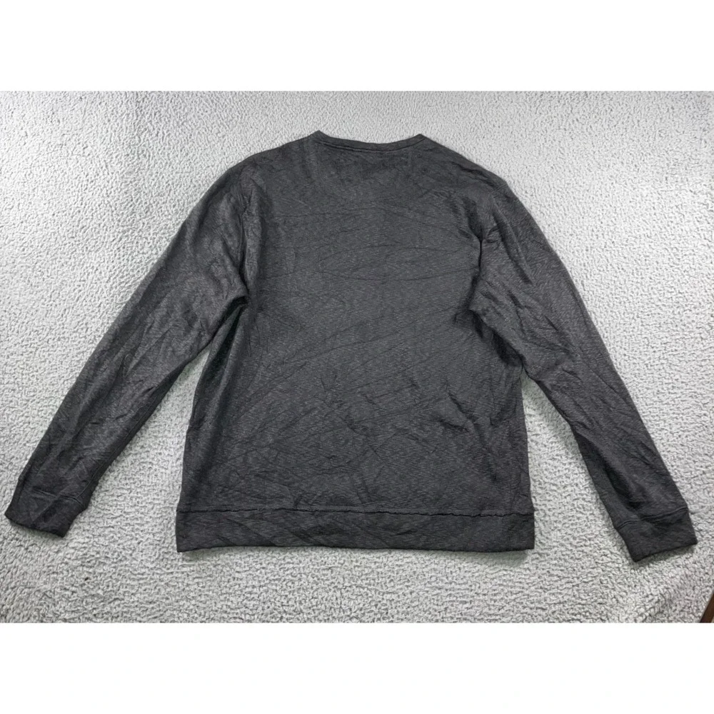 Levi's Henley Shirt Men L Gray Long Sleeve Two Button Placket‎ Heathered